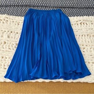 Banana Republic Blue A-Line Accordian Skirt